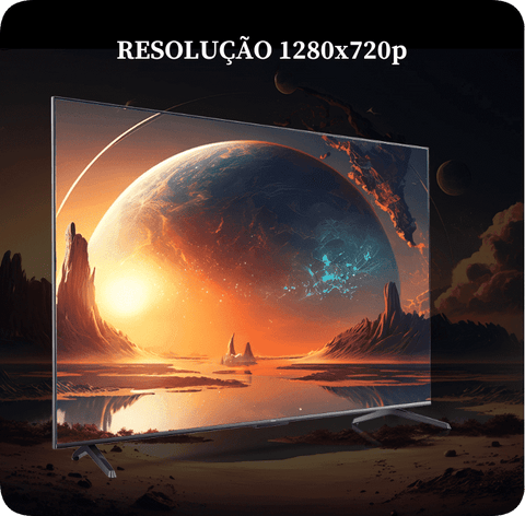 Projetor Portátil VisionMax 4k - Prático