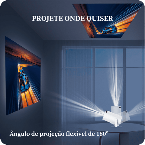 Projetor Portátil VisionMax 4k - Prático