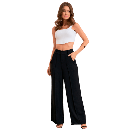 Calça Pantalona Social Feminina