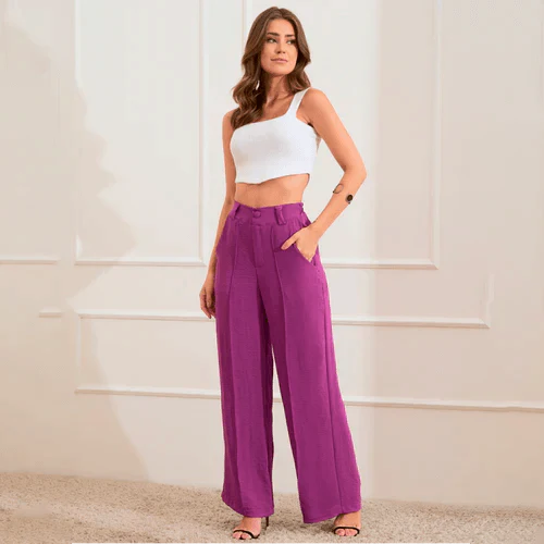 Calça Pantalona Social Feminina