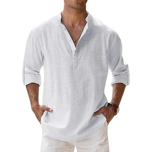 Camisa de Linho Masculina Premium - Conforto e Estilo