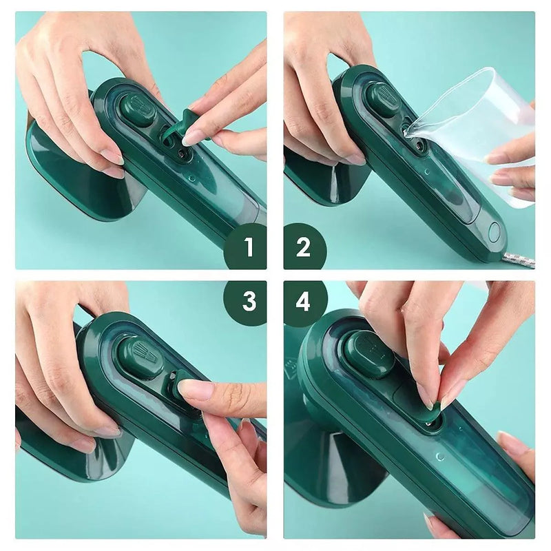 SwiftPress - Mini Ferro de Passar a Vapor Portátil + PeloPro - Removedor Elétrico de Fiapos e Pelos(ÚLTIMAS UNIDADES)