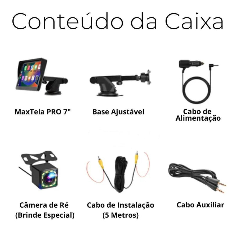 Smart Carplay™ - Multimídia CarPlay + RadarAlert™ - Dispositivo Identificador de Radares (PROMOÇÃO DIA DOS PAIS)