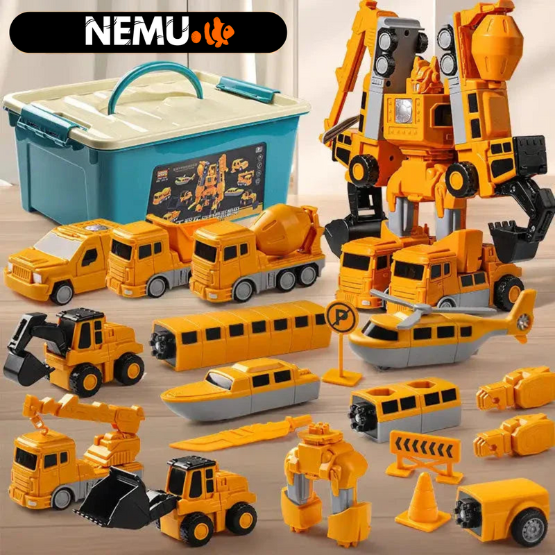 TransforMax™ - Carrinho Transformer + OrdemBox™ - Caixa Organizadora (PROMOÇÃO DIA DAS CRIANÇAS)