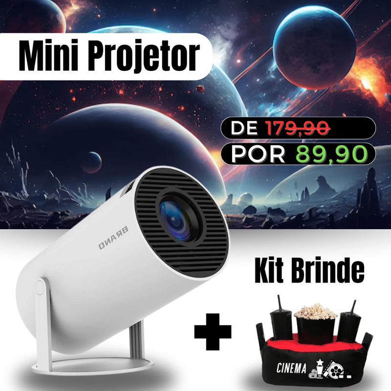 Mini-Bean™  - Mini Projetor Portátil 4K + Kit Almofada